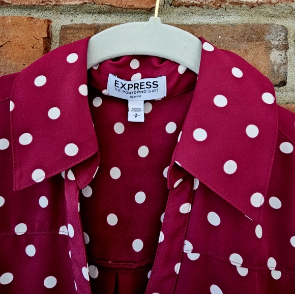 EXPRESS BURGANDY BLOUSE - Picture 1 of 6